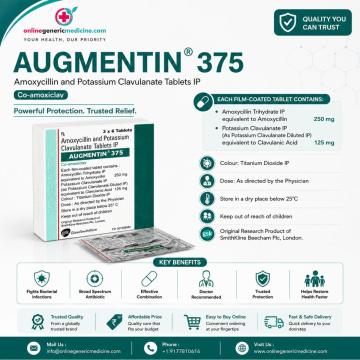 Augmentin Tablet | Amoxicillin and Clavulanate Potassium | Onlinegenericmedicine