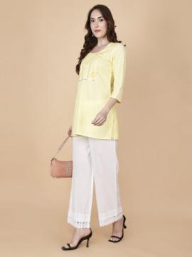 Pretty Lady – Buy Short Kurti Yellow