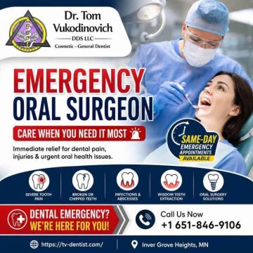 Emergency Oral Surgeon in Inver Grove Heights | Dr. Tom Vukodinovich DDS LLC