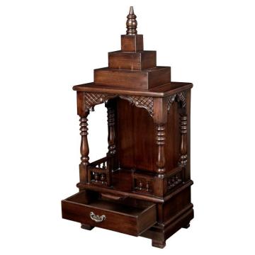 Buy Wooden Pooja Mandir Online for Home | Premium Teak Wood Temple Design
