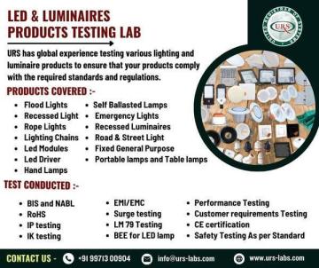 Luminaries LED Bulb Testing Lab Services in Manesar