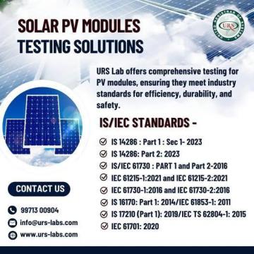 Solar PV Modules Testing Services in Indore
