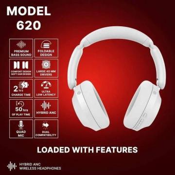Kyptec LifeStyle® 620 Hybrid ANC Over-Ear Headphones for Voice Meetings, Travel & Long Listening Da