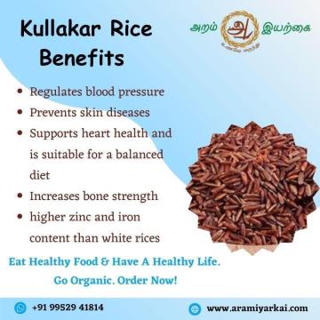 Buy Organic Kullakar Rice Online in Chennai - Organic Kullakar Rice | Aramiyarkai