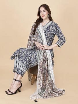 Buy Online 3 Piece Navy Blue Suit - Pretty Lady