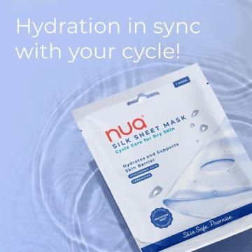 Nua Silk Sheet Mask - Hydrating & Repairing Sheet Mask with Ceramides & Hyaluronic Acid
