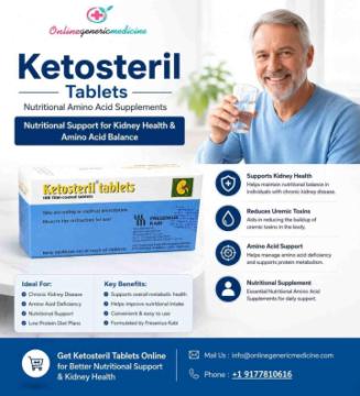 Ketosteril Tablets | Amino Acid Supplements | onlinegenericmedicine