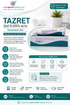 Buy Tazret Gel (Tazarotene) | Acne & Skin Care Solution | Onlinegenericmedicine