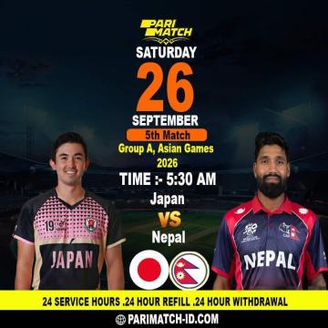Pari Match ID: Japan vs Nepal Group A Clash at Asian Games 2026