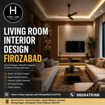Stylish Living Room Interior Design Firozabad