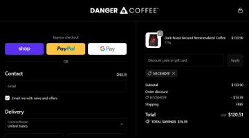 Danger Coffee: 10% OFF Sitewide
