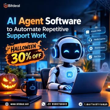 AI Agent Software to Automate Repetitive Support Work | Halloween 30% Offer