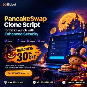 PancakeSwap Clone Script for DEX Launch with Enhanced Security – Halloween 30% OFF