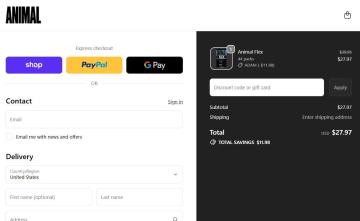 30% OFF Your Order With Code on Animal Supplements