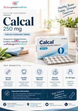 Calcal 250 mg – Calcium Supplement for Bone Health | Online Generic Medicine