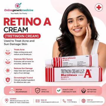 Retino A Cream (Tretinoin) 0.025% & 0.05% for Acne & Sun Damage | Online Generic Medicine