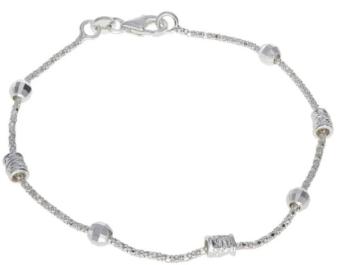 Silver bead bracelet