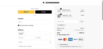 Get 10% OFF Ultrahuman Order