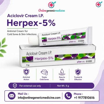 Herpex Cream- Aciclovir Herpex for Herpes Infection Relief by OnlineGenericMedicine
