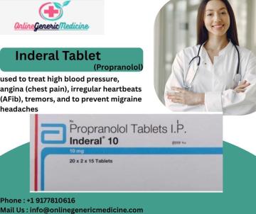 Buy Inderal Tablet (Propranolol) at OnlineGenericMedicine