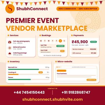 Premier Event Vendor Marketplace | Shubhconnect