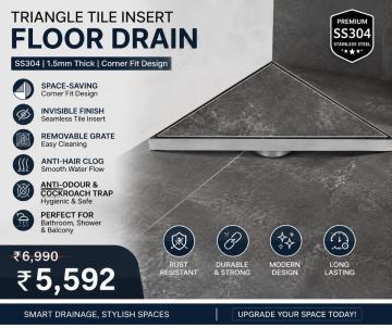 Buy Tile Insert Triangle Drain Online