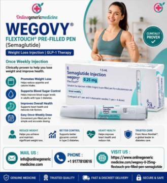 Wegovy FlexTouch Pre-filled Pen (Semaglutide) | Semaglutide Injection Pen | Online Generic Medicine