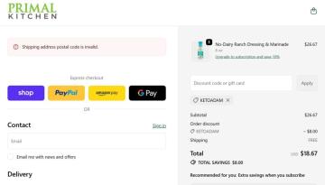 30% OFF All Orders at Primal Kitchen