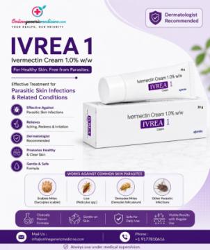 Ivrea 1% Cream (Ivermectin Cream) | Stromectol Care | OnlineGenericMedicine