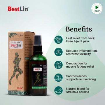 BestLin Liniment Oil 90ml – Herbal Body Massage Oil with Ayurvedic Ingredients