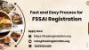 Fast and Easy Process for FSSAI Registration