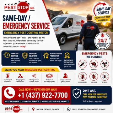 Professional Pest Control Services in Milton, ON | Pest Stop Inc.