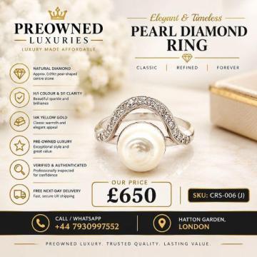 Buy Great Value Pre-Owned Pear Diamond Ring Online in UK