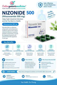 Nizonide 500 Treatment Support for Intestinal Infections | Online Generic Medicine