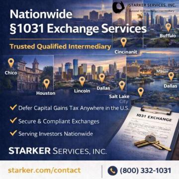 Nationwide §1031 Exchange Services – Trusted Qualified Intermediary | Starker Services, Inc.