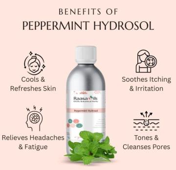 Pure Peppermint Hydrosol for Cosmetic & Beauty Products | Raasa Oils