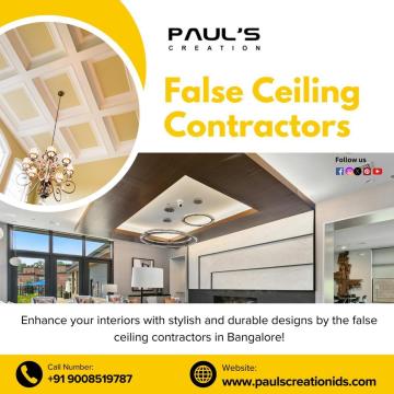 False Ceiling Contractors in Bangalore – Transform Your Space Today!