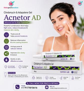 Acnetor AD Gel | Adapalene & Clindamycin Acne Medication for Acne Vulgaris