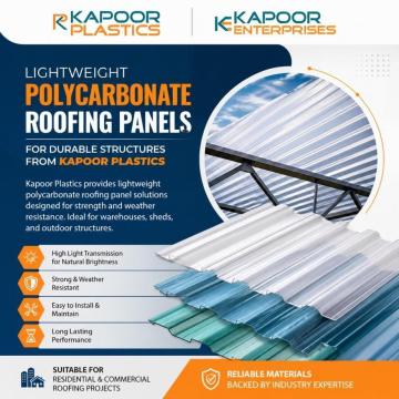 Lightweight Polycarbonate Roofing Panels for Durable Structures from Kapoor Plastics