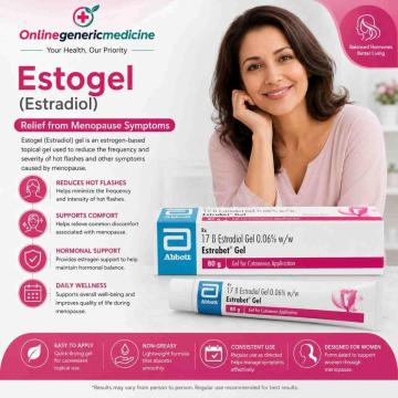Estogel (Estradiol) for Menopause Symptoms | Online Generic Medicine