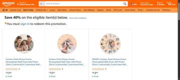 Amazon: 40% OFF PEASIFY Custom Clock Picture Frame