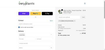 20% OFF Any Order on VeryPlants