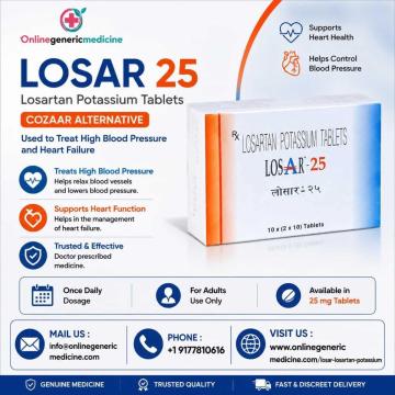 Losar Tablet (Losartan Potassium) | Losartan Medicine | Online Generic Medicine