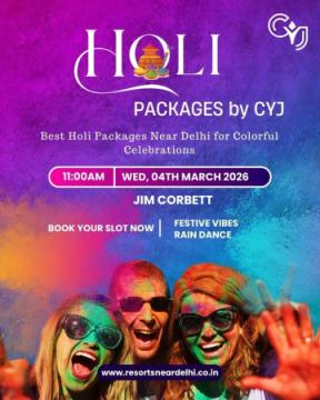 Holi Packages 2026 Near Delhi for Weekend Fun