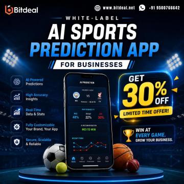 White-Label AI Sports Prediction App for Businesses - Get 30% OFF