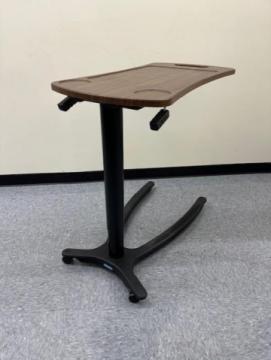 Rolling bedside table with adjustable height