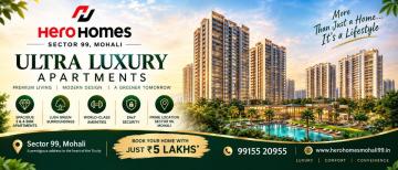 Hero Homes Sector 99 Mohali – Ultra Luxury Apartments for Modern Living