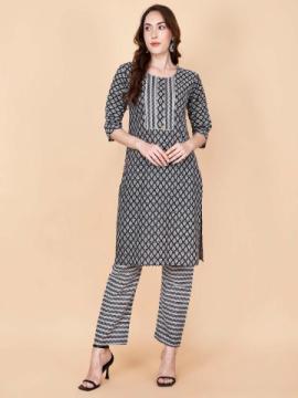 Online Buy 3 Piece Black Suit at Just ₹1,418.00 – Pretty Lady