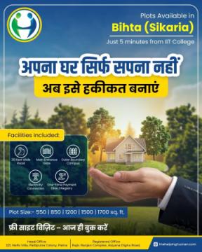 Plots for Sale in Sikaria, Patna | Premium Residential Plots Available | Helping Human