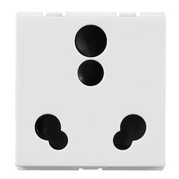 Havells Crabtree Signia 6/16A 3 Pin Shutter Raised Socket | ISI White